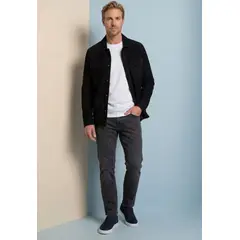 NEW MAN - Overshirt Suede Black Fw26