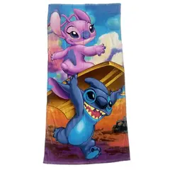 DISNEY - Toalla Playa Stitch Angel 147x71cm 100Algodón 300gsm
