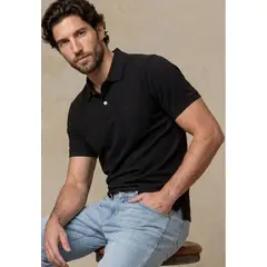 FEROUCH - Polo Piqué Black Fw26