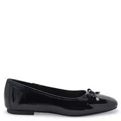 GACEL - Ballerina de cuero mujer negro Mikia