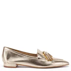 GACEL - Zapato de cuero mujer Dorado Haimi