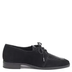 GACEL - Zapato de cuero mujer negro Cruz