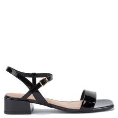 GACEL - Sandalia de cuero mujer Negro Maite
