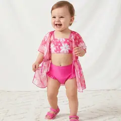 PEQUEÑA LUZ - TRAJE DE BAÑO BEBE NIÑA BIKINI CON SOLERA