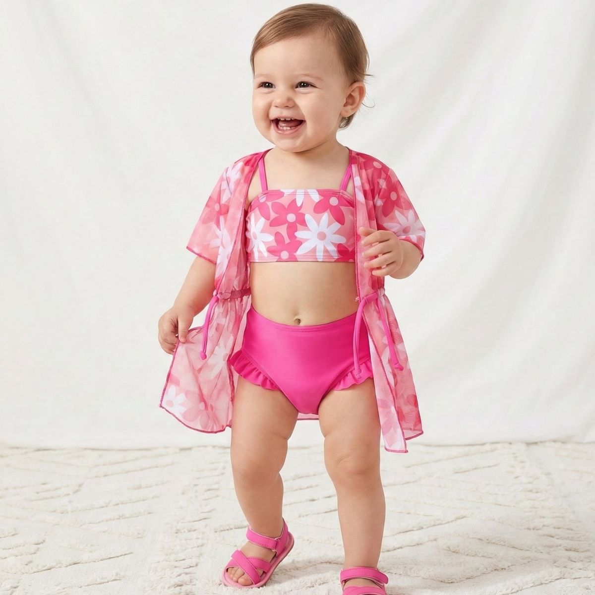 PEQUEÑA LUZ - TRAJE DE BAÑO BEBE NIÑA PEQUEÑA LUZ BIKINI CON SOLERA