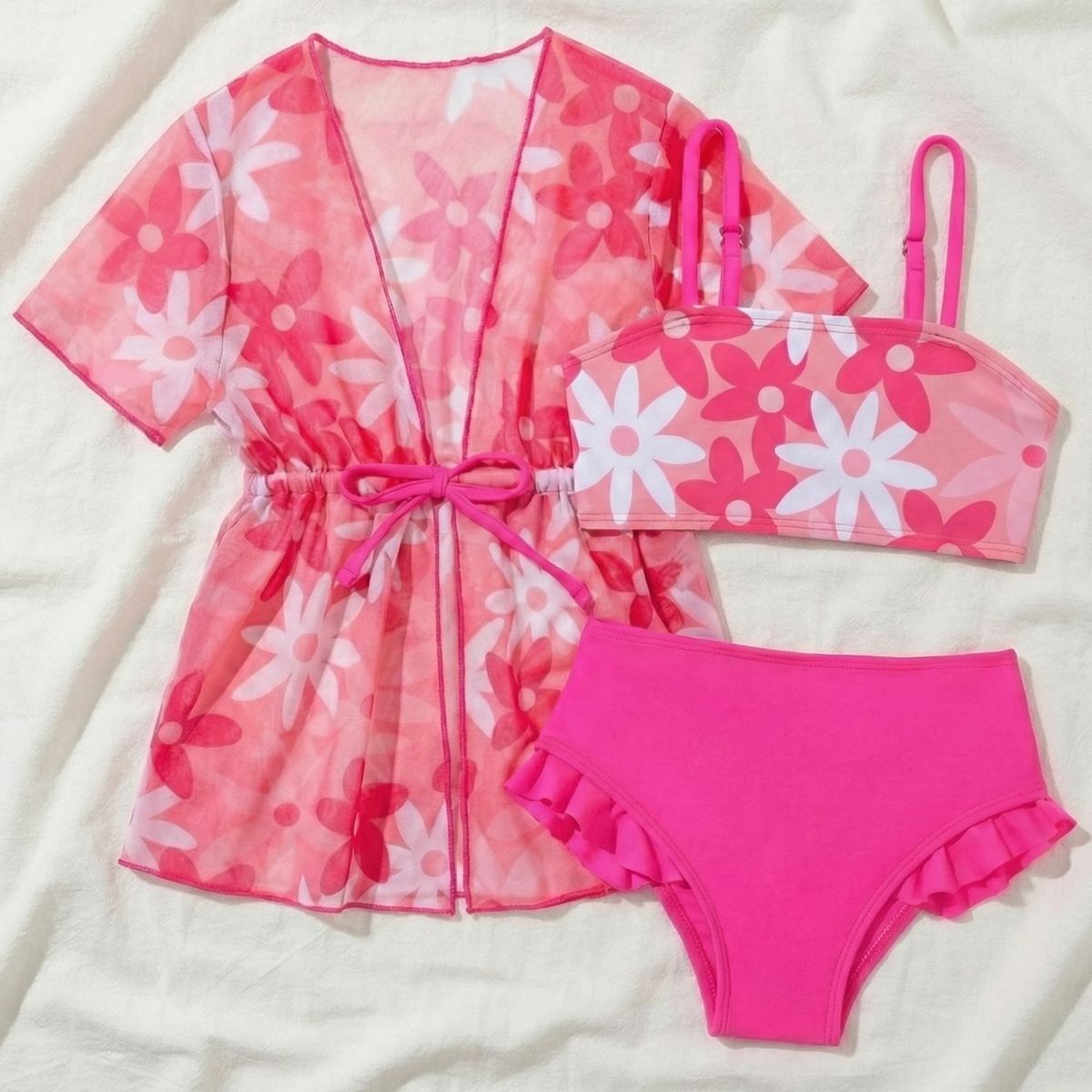 PEQUEÑA LUZ - TRAJE DE BAÑO BEBE NIÑA PEQUEÑA LUZ BIKINI CON SOLERA