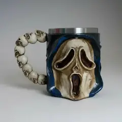 GENERICO - Taza Tazon Jarra Mug Cerveza Café Resina Calavera Scream Scary
