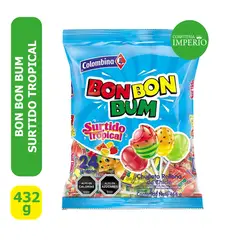 COLOMBINA - Bon Bon Bum Sabores Surtidos - Chupetes (bolsa 24 Unid)