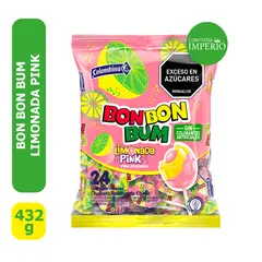 COLOMBINA - Bon Bon Bum Limonada Pink 24un