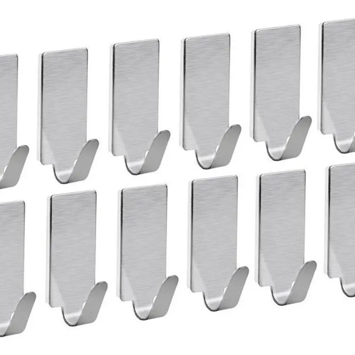 OEM - Pack 12 Colgadores Adhesivos Con Ganchos Metalicos
