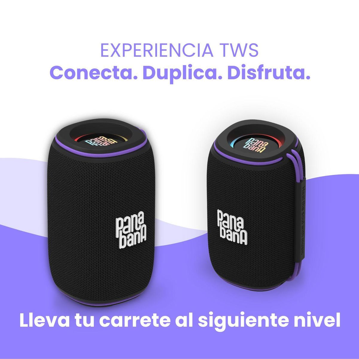 GENERICO - Pack 2x - Parlantes Bluetooth Panabana Flow 10w