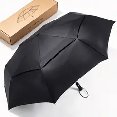 TSKY CHILE SHOPPING - Paraguas Plegable Automático 8 Varillas Sombrilla Anti-UV Con Funda Impermeable Lluvia Y Sol