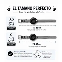 GENERICO - Collar para Gato con Localizador Compatible con Android Negro S