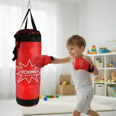 GENERICO - Saco de boxeo más guantes para niños 60cm