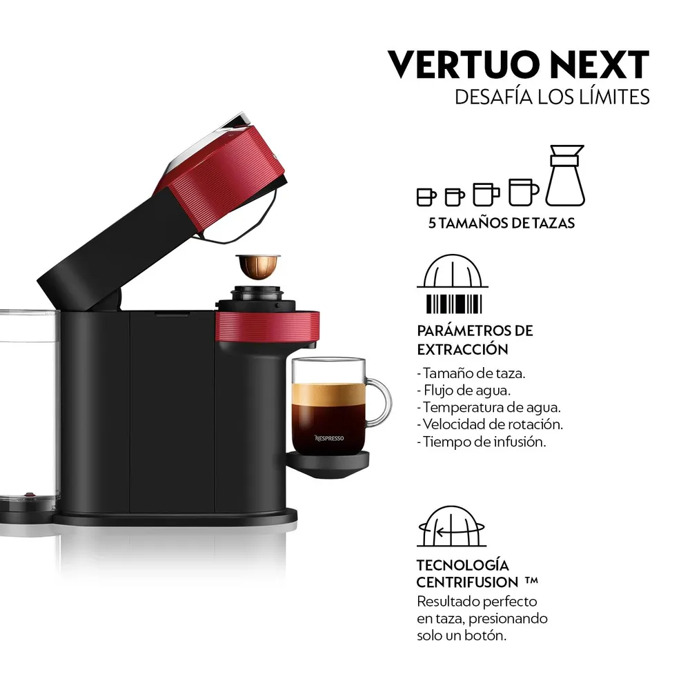Cafetera Vertuo Next - Roja, foto 4