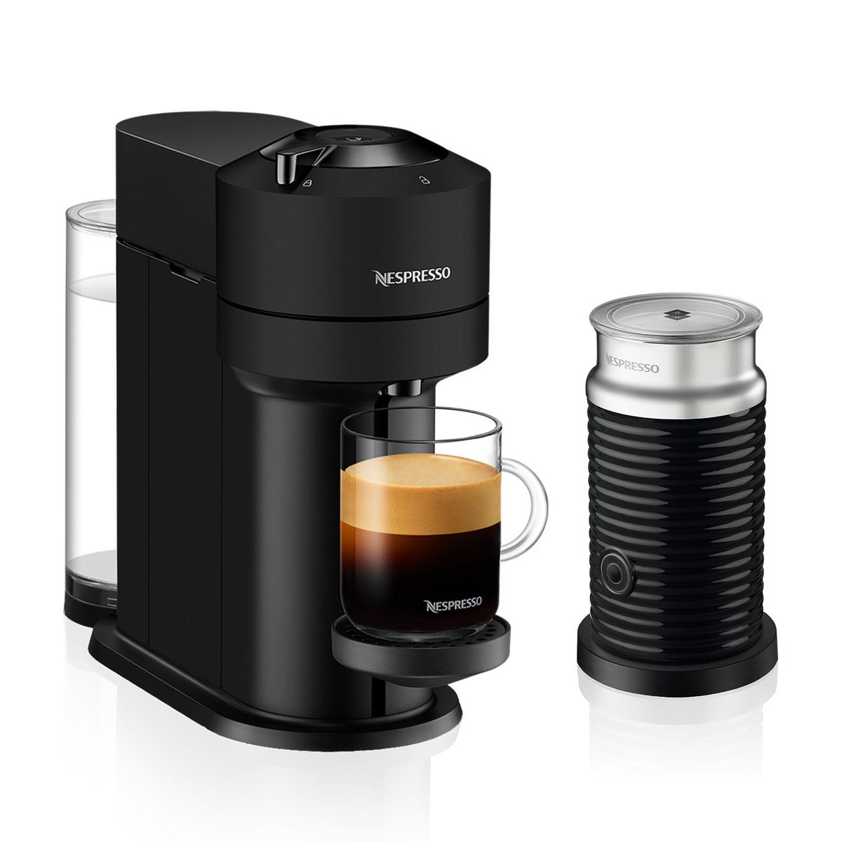 NESPRESSO - Cafetera Vertuo Next + Espumador de Leche