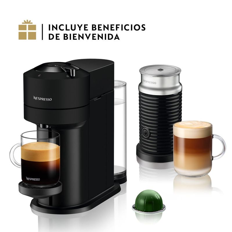 NESPRESSO - Cafetera Vertuo Next + Espumador de Leche