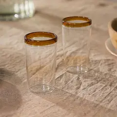 AMOBLE - Vaso Alto Tima Ambar Terra