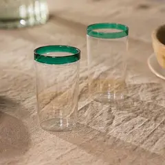 AMOBLE - Vaso Alto Tima Verde Verde