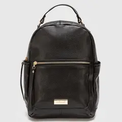 GACEL - Mochila de cuero mujer negro Grande