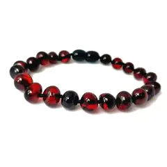 AMBARI - Pulsera de Ámbar Báltico Certificado Adultos Color Cherry Chile