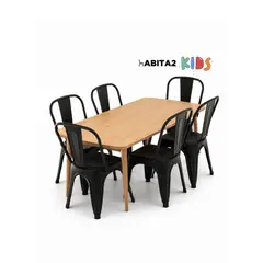 HABITA2 CHILE - Comedor Infantil Tolix Plegable - 6 Puestos