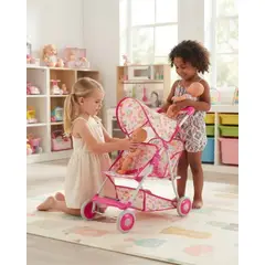 MYLHOGAR - Coche De Juguete Doble Plegable Para 2 Muñecas