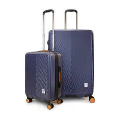 PENGUIN - Pack 2 Maletas cabina S 10k + L 23k Marsella azul con naranjo
