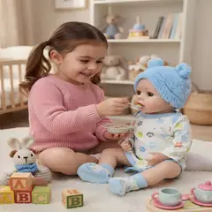 GENERICO - MUÑECO REBORN NIÑO COLOR AZUL 55CM