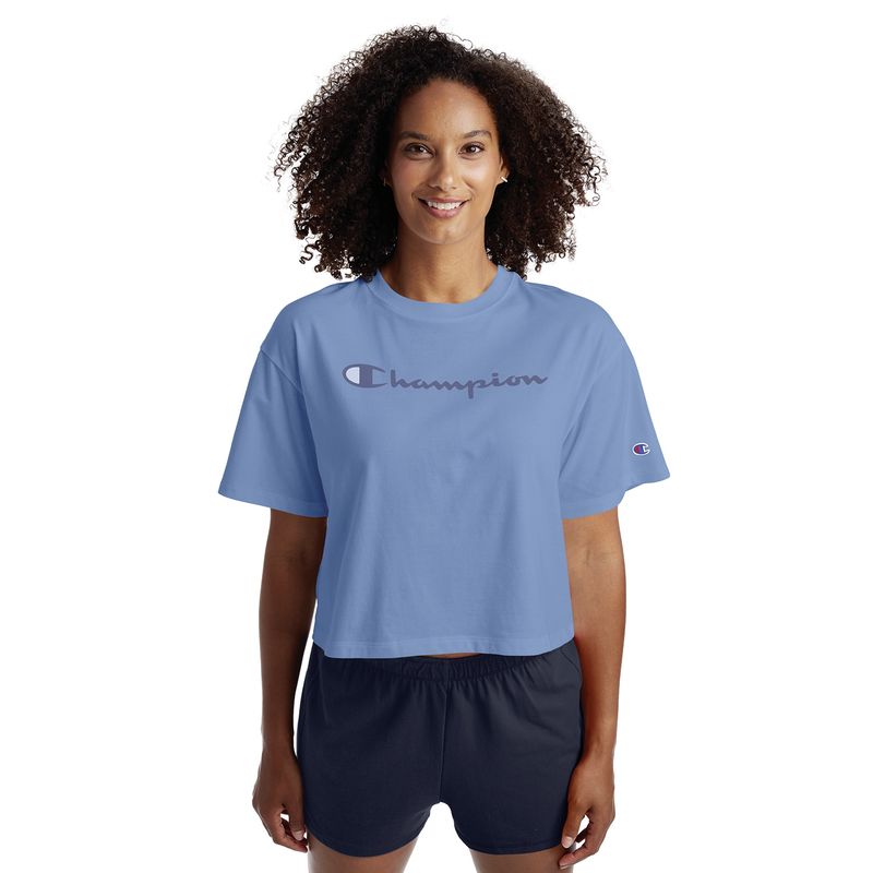 CHAMPION Polera Manga Corta Algodon Mujer Champion