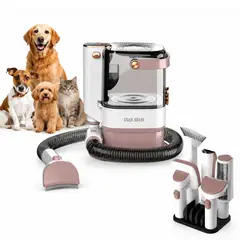 LITTLE PETS - Kit de Aseo Para Mascotas Cortapelo y Aspiradora Perro Gato