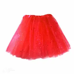 GENERICO - FALDA BALERINA ESCARCHA ROJO
