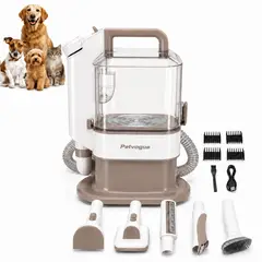LITTLE PETS - Kit de Aseo Para Mascotas Cortapelo y Aspiradora Perro Gato