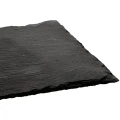GENERICO - Plato Piedra Rectangular / Plato Pizarra 30 x 10cm