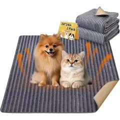 EVERSO - Alfombra Absorbente para Perros y Gatos Lavable Antideslizante 2 Unidades