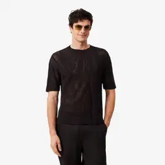 LACOSTE - Jersey Hombre Estampado De Corte Holgado Café