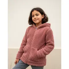 AGW - Polerón Corderito Peludo Con Capucha Niños Unisex