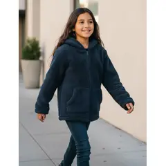 AGW - Polerón Corderito Peludo Con Capucha Niños Unisex