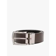 TOMMY HILFIGER - Cinturón Reversible De Cuero Café