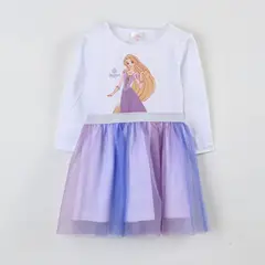 DISNEY - Vestido Tul Niña Rapunzel Blanco