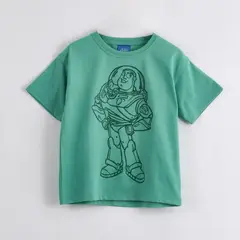 DISNEY - Polera Manga Corta Niño Buzz Lightyear Outline Verde