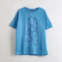 SONIC - Polera Manga Corta Niño Estampado Celeste