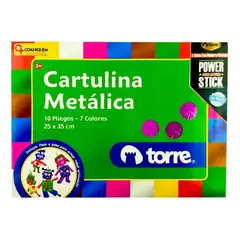 TORRE - Sobre Cartulina Metálica 10 Pliegos - 7 Colores