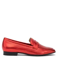 GACEL - Mocasin de cuero mujer rojo Cruxi