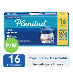 PLENITUD - Ropa Interior Protect Plus - 16 Un Talla P/m
