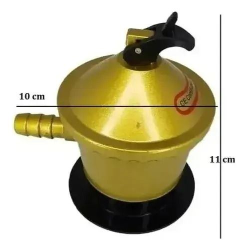 GENERICO Fogon De Alta Presion Doble Cocinilla + kit de instalacion manguera y regulador