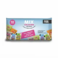 PURI SNACKS - Mix Snakcs Colaciones Saladas X10 Unidades Puri Sin Glutennnpp