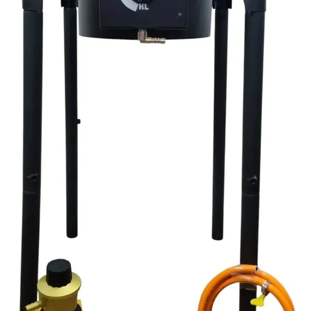 GENERICO - Fogón Industrial Alta Presión Con Base Regulable + Kit manguera y regulador