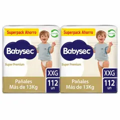 BABYSEC - Pack 2 Pañal Super Premium XXGx112