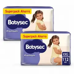 BABYSEC - Pack 2 Pañales PREMIUM XXG X112